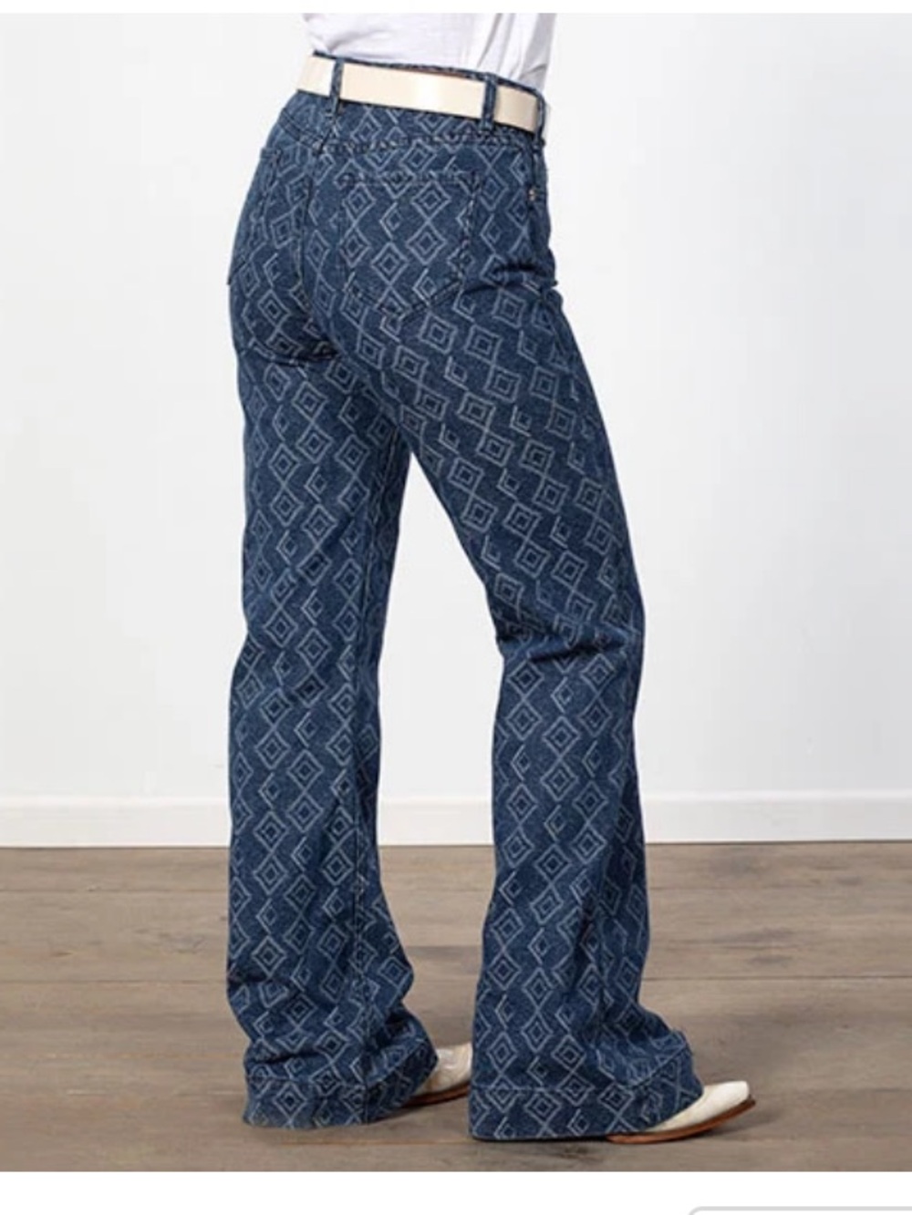 ROCK & ROLL DENIM AZTEC VIBE HIGH-RISE TROUSER JEANS
